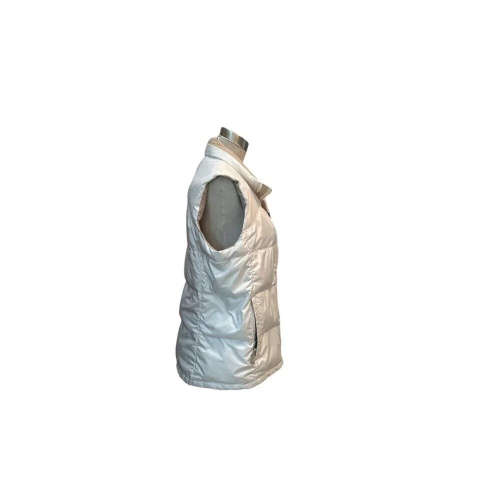 The North Face Y2K White Puffer Vest Insulated Goose Down | Girls XL/Women's XS - Picture 3 of 9